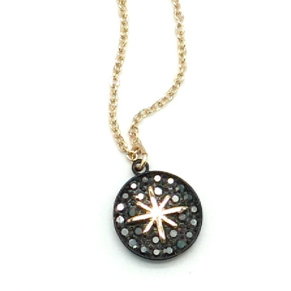 Park Lane RORY Necklace Delicate Gold-tone with Hematite Starburst Pendant NWT